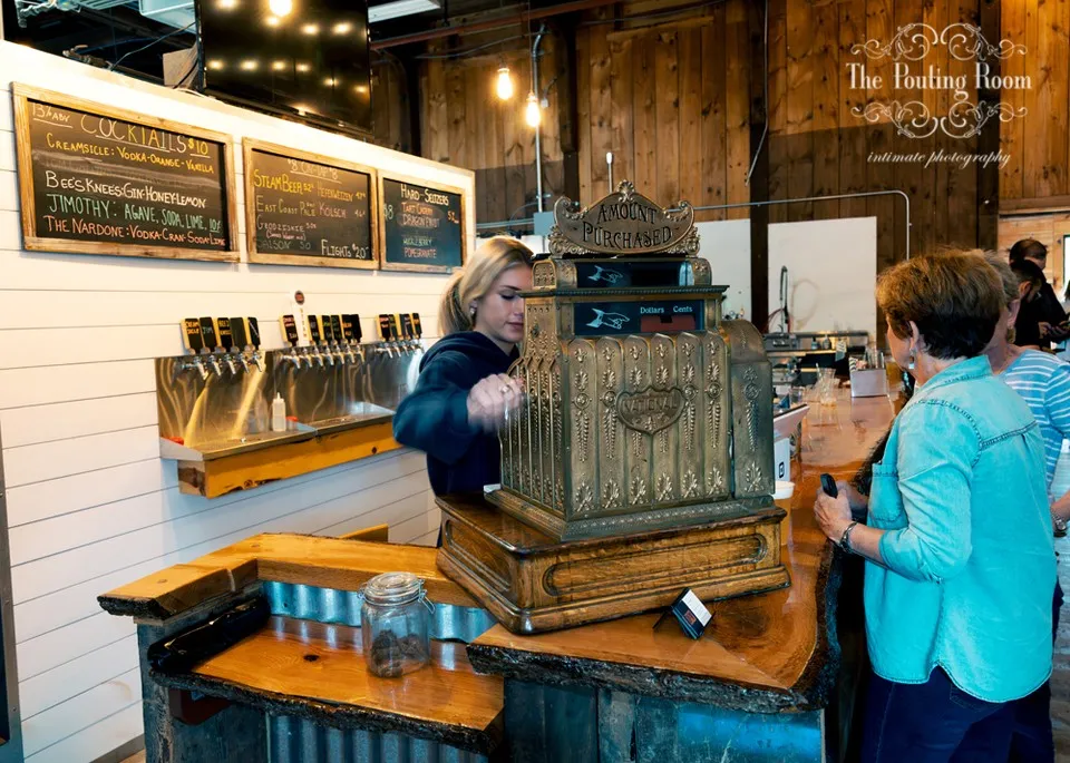 Guests at Dirty Tea at Dirty Water Distillery in Plymouth, Massachusetts