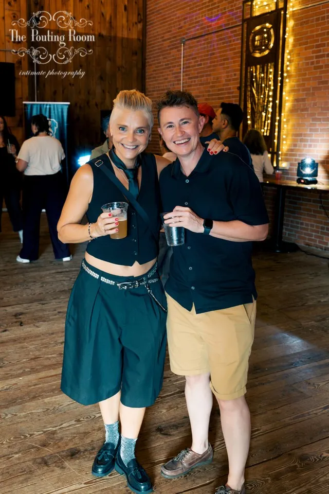 Guests at Dirty Tea at Dirty Water Distillery in Plymouth, Massachusetts