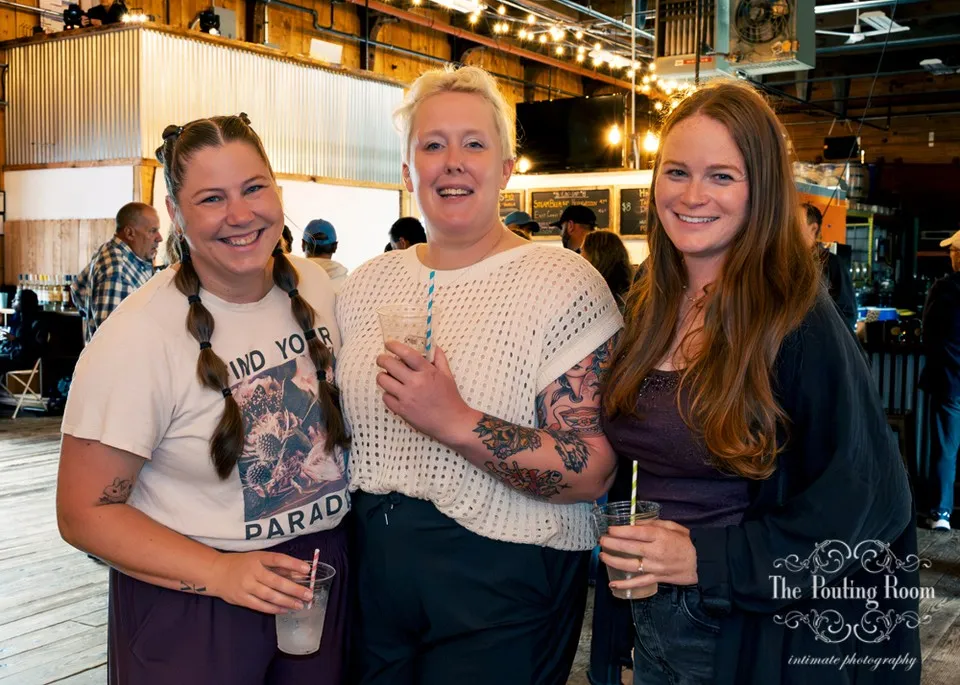 Guests at Dirty Tea at Dirty Water Distillery in Plymouth, Massachusetts