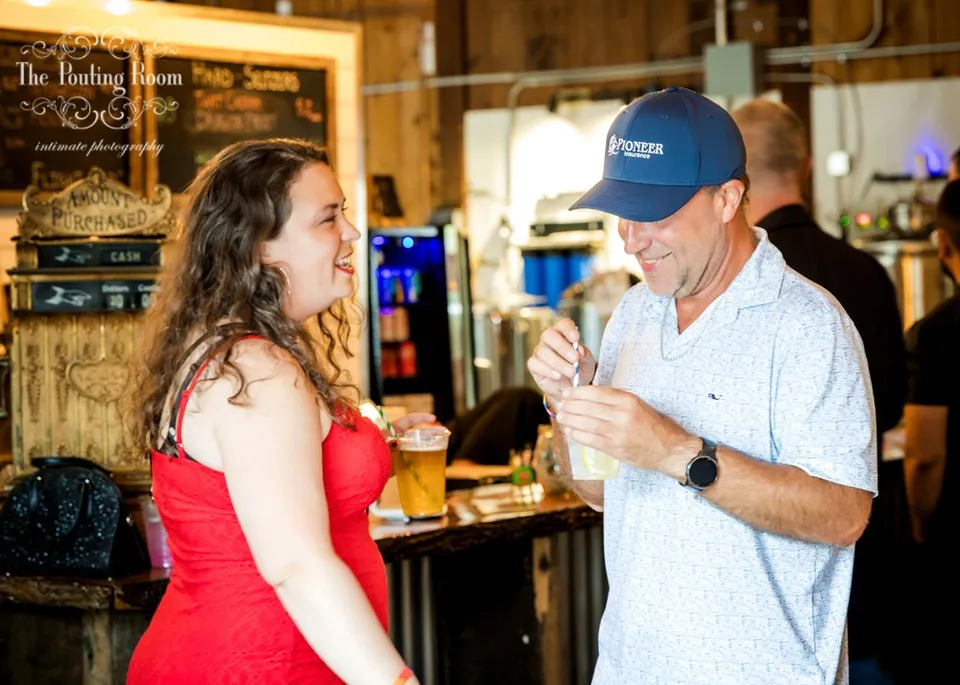 Guests at Dirty Tea at Dirty Water Distillery in Plymouth, Massachusetts