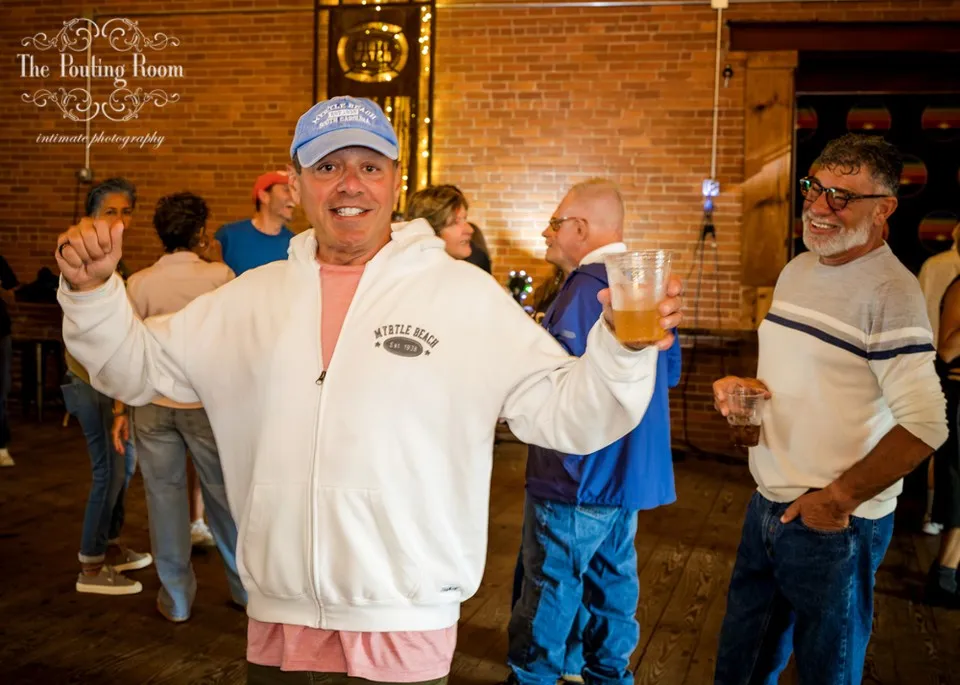 Guests at Dirty Tea at Dirty Water Distillery in Plymouth, Massachusetts