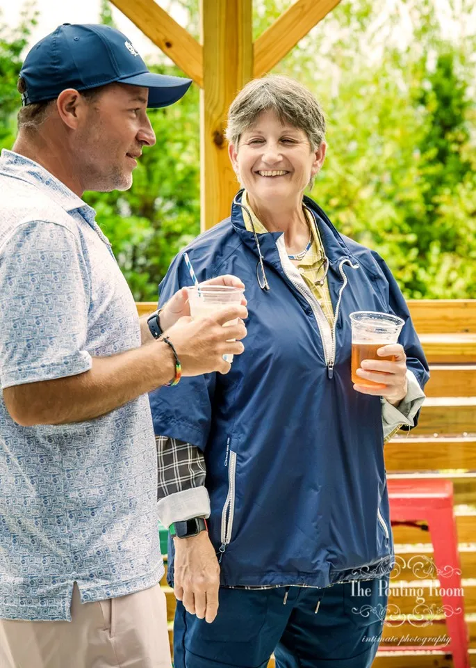 Guests at Dirty Tea at Dirty Water Distillery in Plymouth, Massachusetts