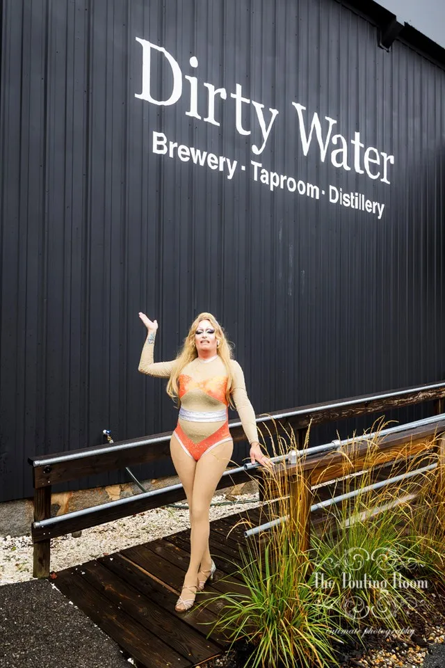 Guests at Dirty Tea at Dirty Water Distillery in Plymouth, Massachusetts