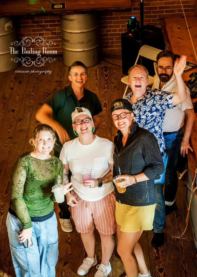 Guests at Dirty Tea at Dirty Water Distillery in Plymouth, Massachusetts