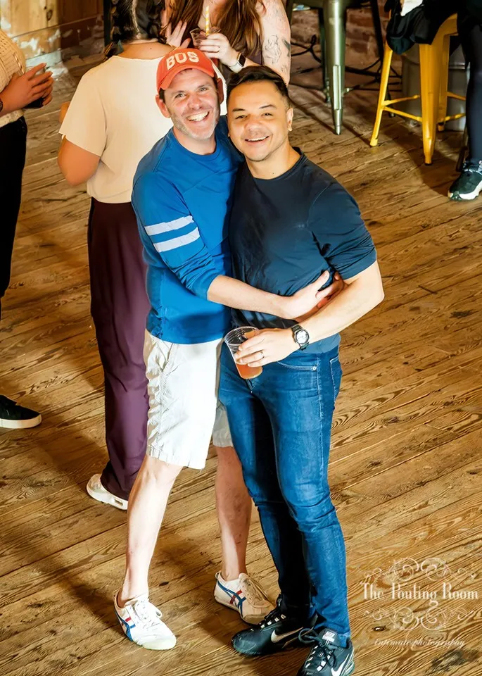 Guests at Dirty Tea at Dirty Water Distillery in Plymouth, Massachusetts