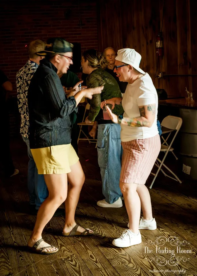 Guests at Dirty Tea at Dirty Water Distillery in Plymouth, Massachusetts