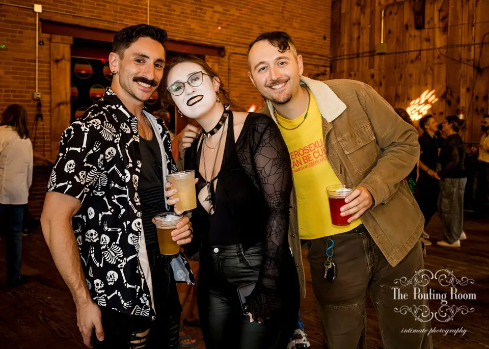 Guests at Dirty Tea at Dirty Water Distillery in Plymouth, Massachusetts
